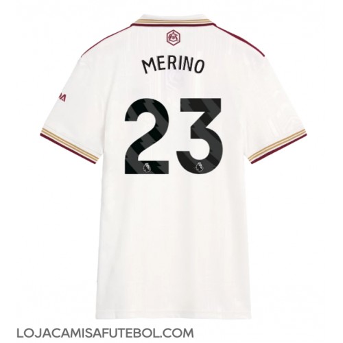 Camisa de Futebol Arsenal Mikel Merino #23 Equipamento Alternativo Mulheres 2025-26 Manga Curta
